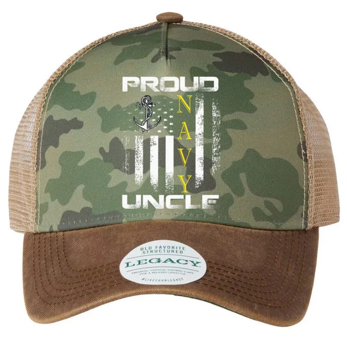 Vintage Proud Navy Uncle With American Flag Gift Legacy Tie Dye Trucker Hat