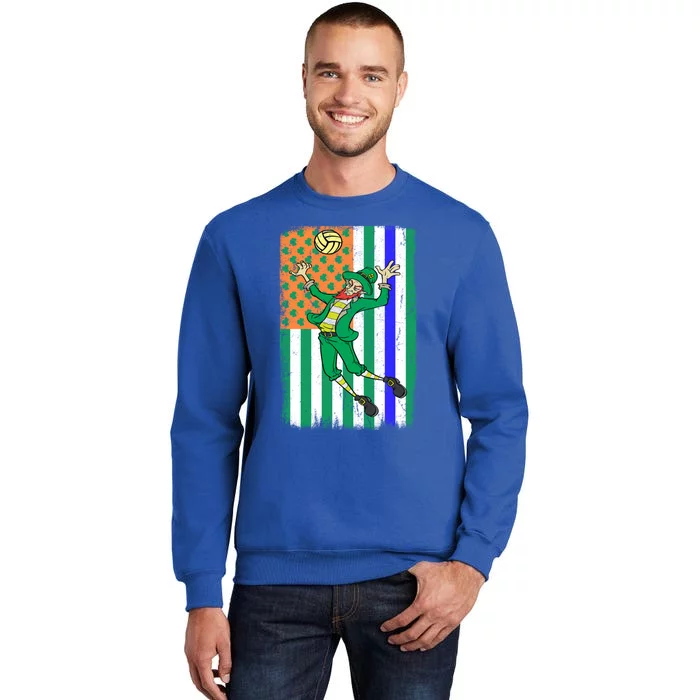 Volleyball Police Officer Cop Irish Usa Flag St Patricks Day Great Gift Sweatshirt