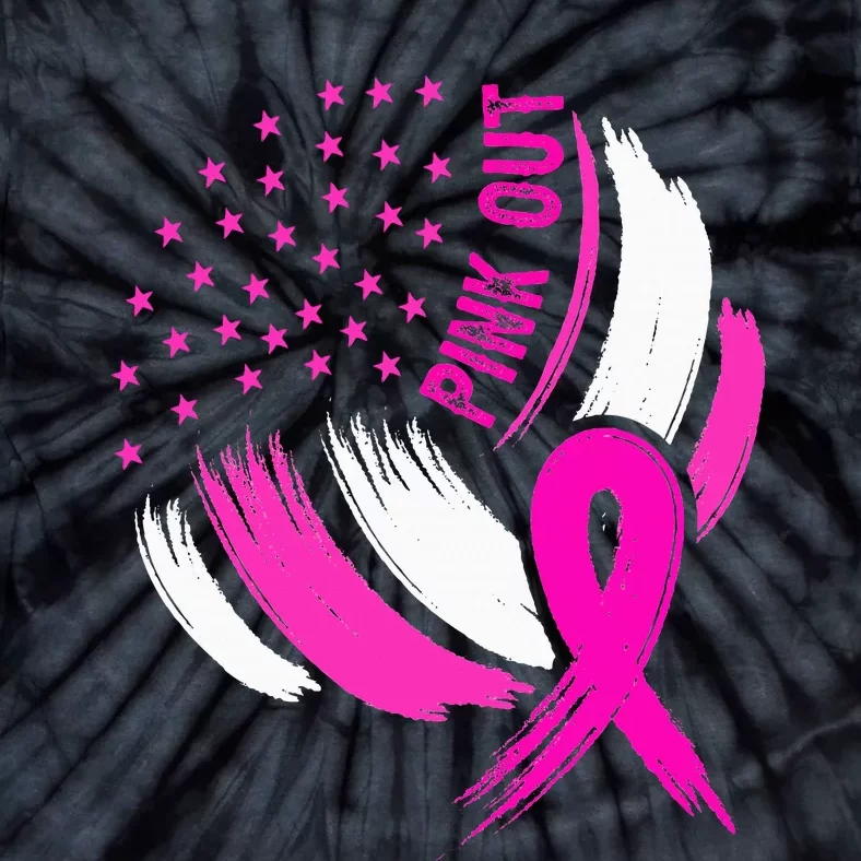 Volleyball P.I.N.K. Out Breast Cancer Awareness Ribbon Tie-Dye T-Shirt