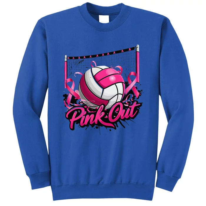 Volleyball P.Ink Out Breast Cancer Awareness Gift Tall Sweatshirt