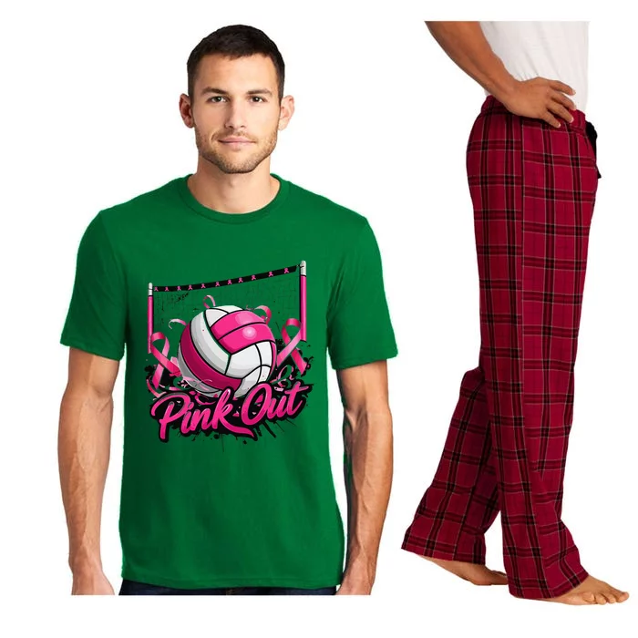 Volleyball P.Ink Out Breast Cancer Awareness Gift Pajama Set