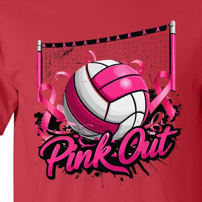 Volleyball P.Ink Out Breast Cancer Awareness Gift Tall T-Shirt