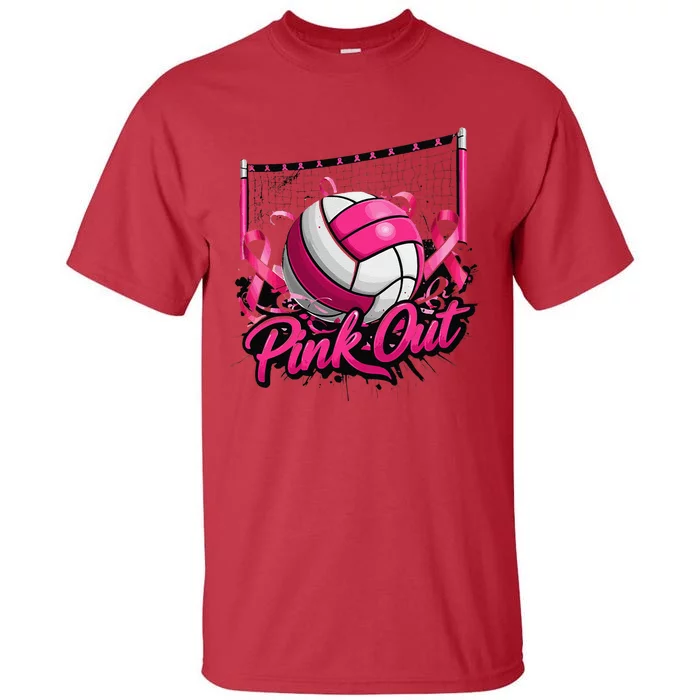 Volleyball P.Ink Out Breast Cancer Awareness Gift Tall T-Shirt