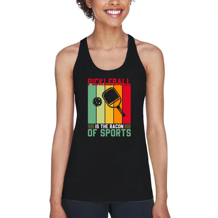 Vinatge Pickleball Of Sport Paddles Player Gift Women's Racerback Tank