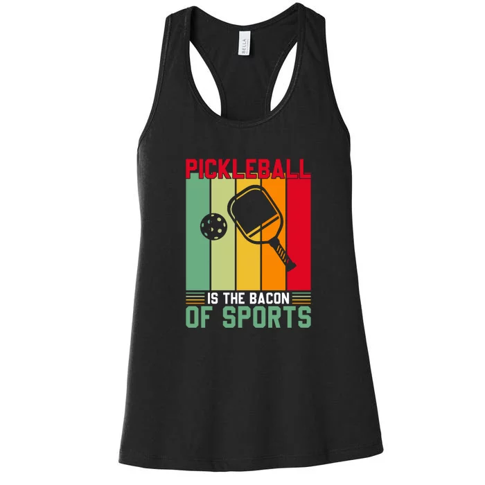 Vinatge Pickleball Of Sport Paddles Player Gift Women's Racerback Tank