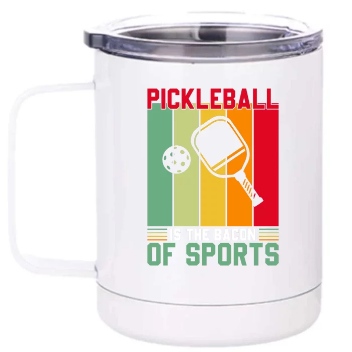 Vinatge Pickleball Of Sport Paddles Player Gift Front & Back 12oz Stainless Steel Tumbler Cup