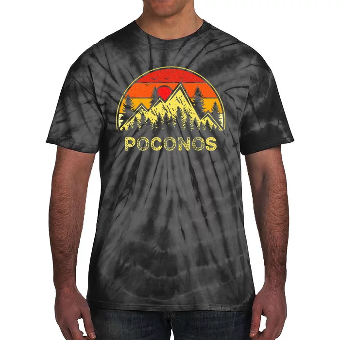 Vintage Poconos Pennsylvania PA Mountains Hiking Souvenir Tie-Dye T-Shirt