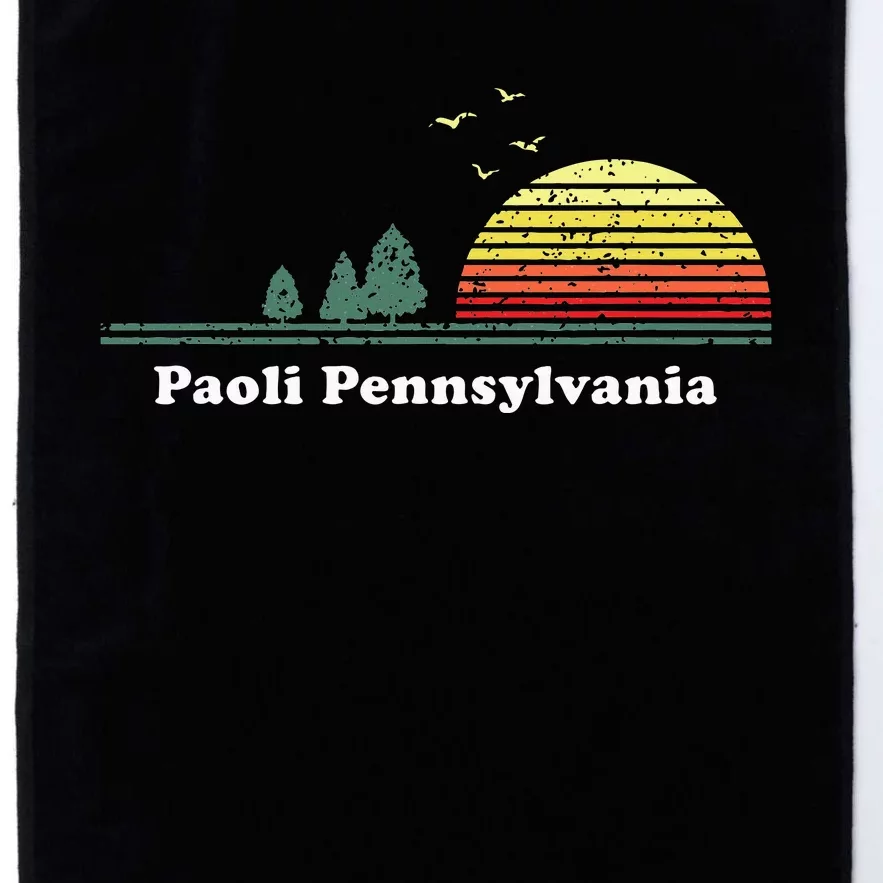 Vintage Paoli Pennsylvania Sunset Souvenir Platinum Collection Golf Towel