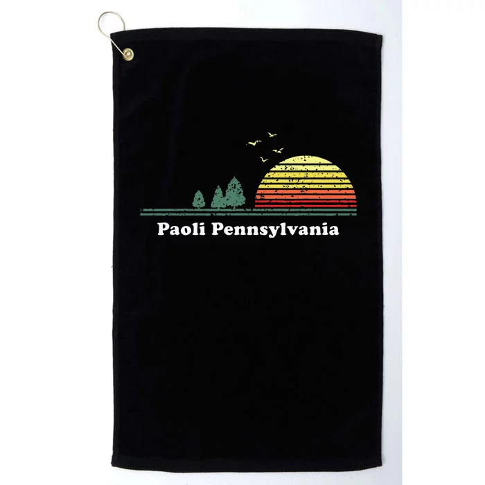 Vintage Paoli Pennsylvania Sunset Souvenir Platinum Collection Golf Towel