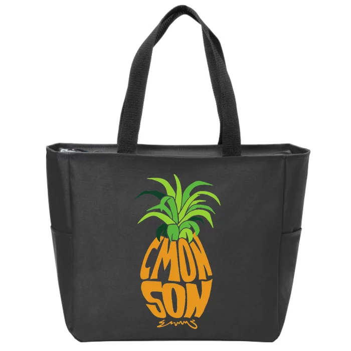 Vintage PSYCH Pineapple Of Gus Cmon Son! Crazy Lover Gift Zip Tote Bag