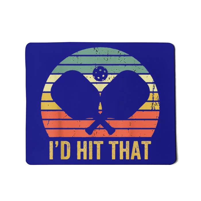 Vintage Pickleball Player Funny I'd Hit That Retro Mousepad