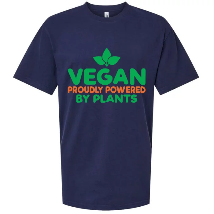 Vegan Proudly Powered By Plants Veggie Lover Vegan Funny Gift Sueded Cloud Jersey T-Shirt