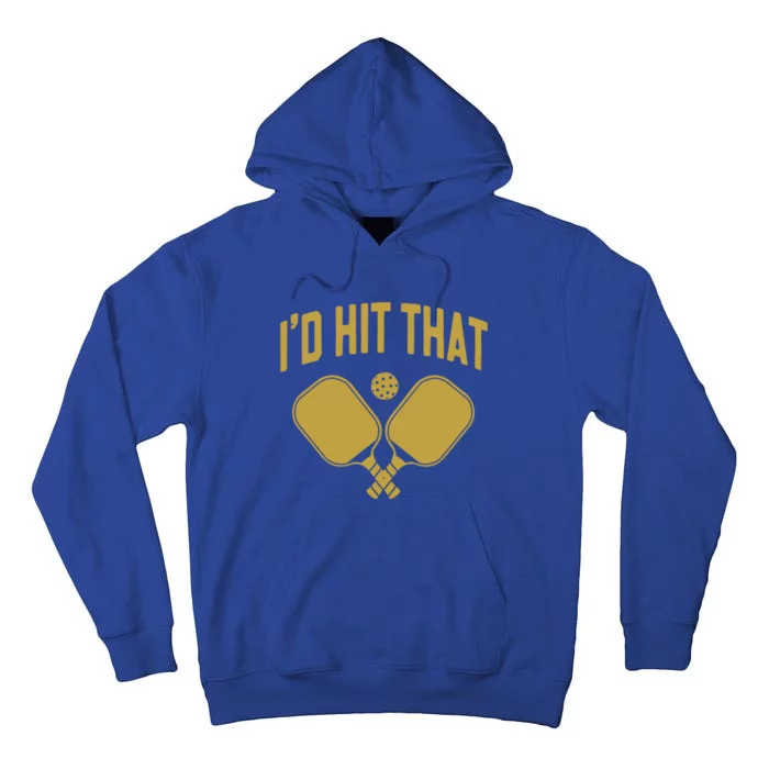 Vintage Pickleball Player Funny ID Hit That Retro Cool Gift Tall Hoodie