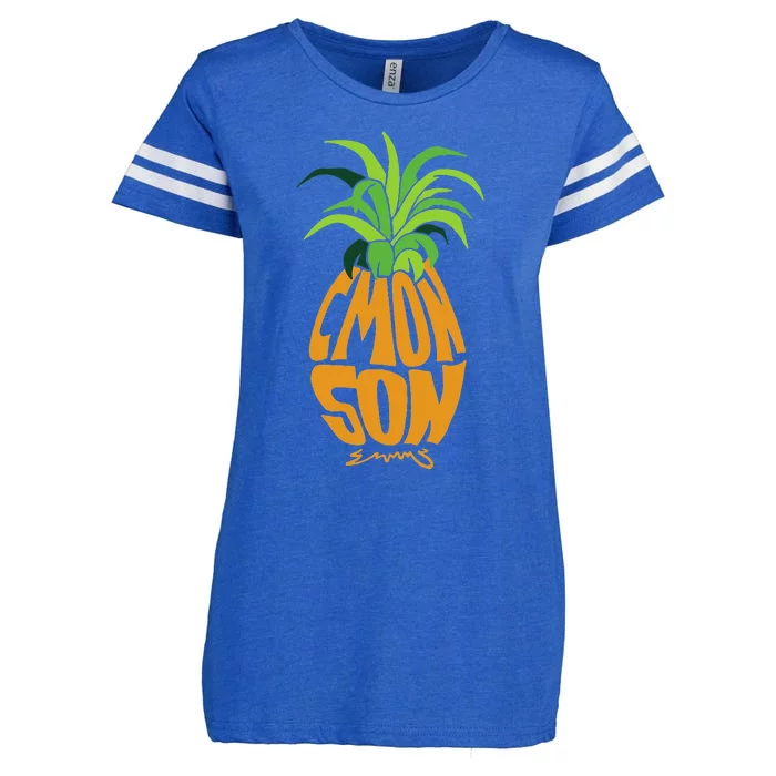 Vintage PSYCH Pineapple Of Gus Cmon Son! Crazy Lover Gift Enza Ladies Jersey Football T-Shirt