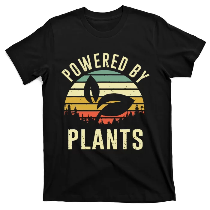 Vintage Powered Plants Vegetarian By Vegan Diet T-Shirt