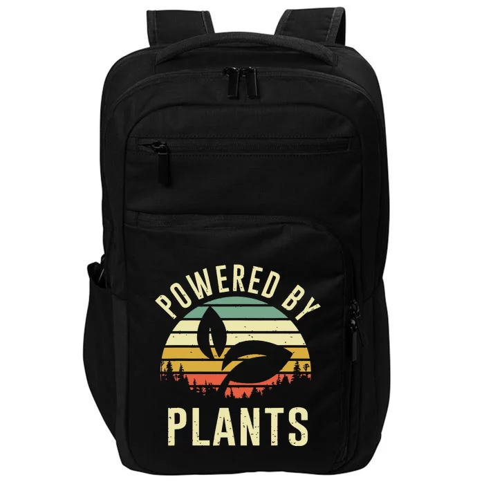 Vintage Powered Plants Vegetarian By Vegan Diet Impact Tech Backpack