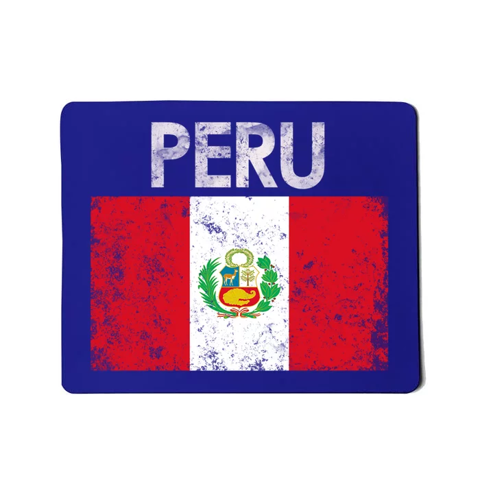 Vintage Peru Peruvian Flag Pride Gift Cool Gift Mousepad