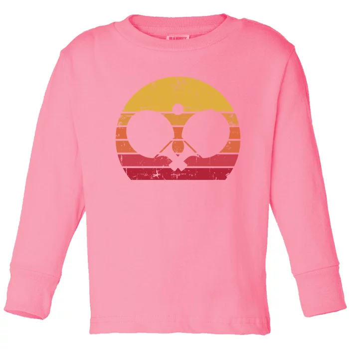 Vintage Ping Pong Player Gift Retro Table Tennis Cute Gift Toddler Long Sleeve Shirt