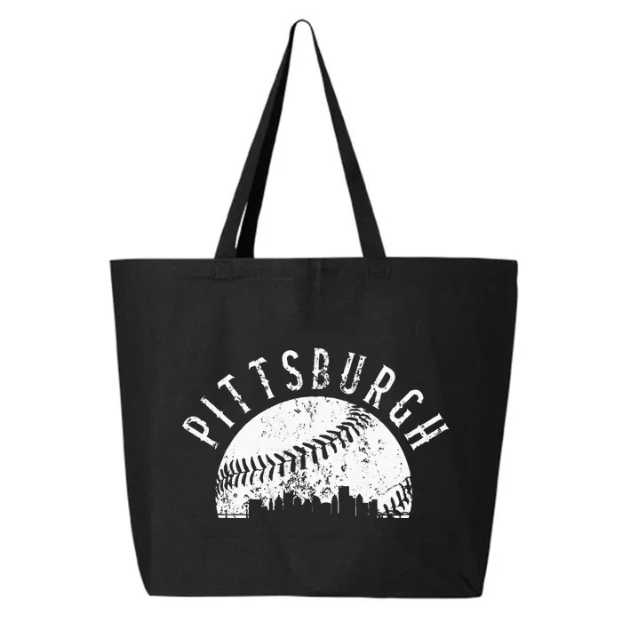 Vintage Pittsburgh Pennsylvania Skyline Apparel 25L Jumbo Tote