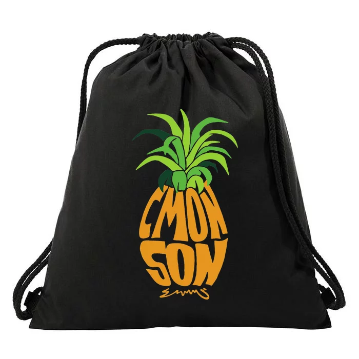 Vintage PSYCH Pineapple Of Gus Cmon Son! Crazy Lover Gift Drawstring Bag