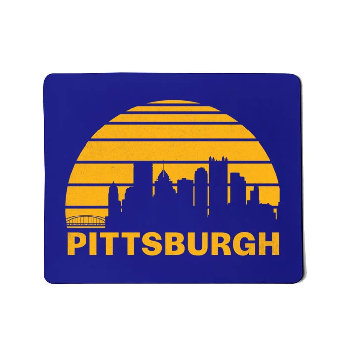 Vintage Pittsburgh Pennsylvania Cityscape Retro Gift Mousepad