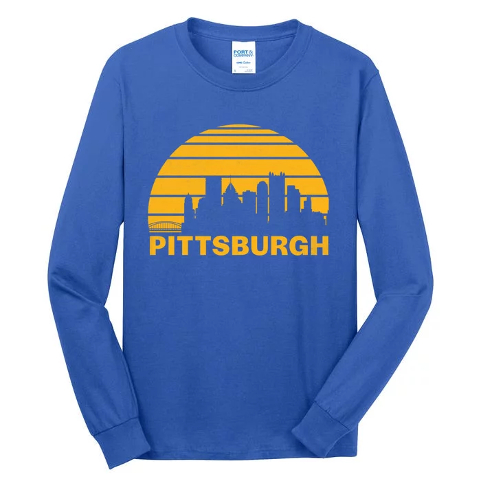 Vintage Pittsburgh Pennsylvania Cityscape Retro Cute Gift Tall Long Sleeve T-Shirt