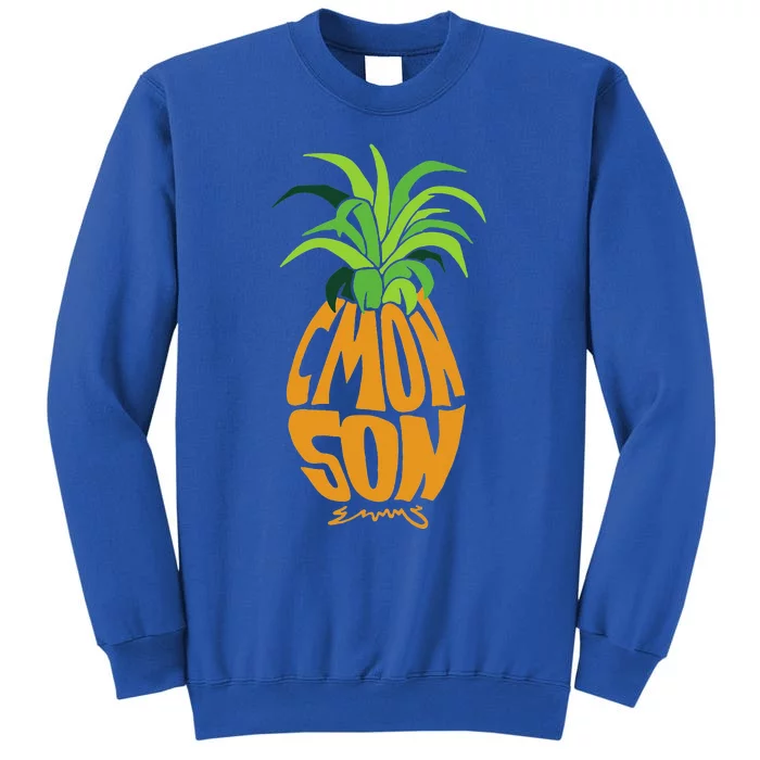 Vintage PSYCH Pineapple of Gus C'mon Son! Crazy Lover Gift Tall Sweatshirt