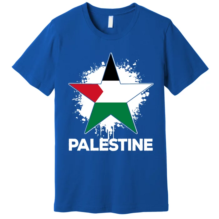 Vintage Palestinian Palestine Flag Gift Premium T-Shirt