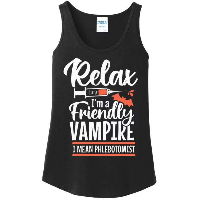 Vampire Phlebotomist Phlebotomy Technician Ladies Essential Tank