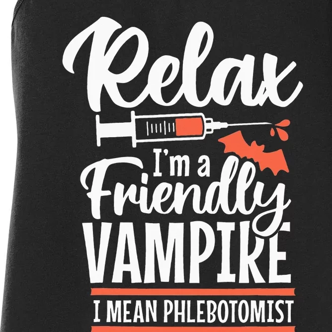 Vampire Phlebotomist Phlebotomy Technician Women's Racerback Tank