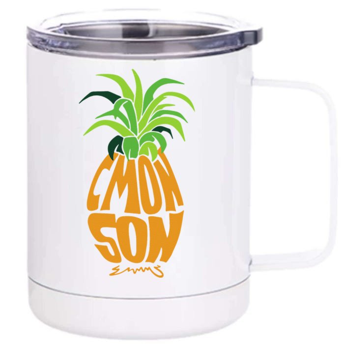 Vintage PSYCH Pineapple of Gus C'mon Son! Crazy Lover Gift Front & Back 12oz Stainless Steel Tumbler Cup