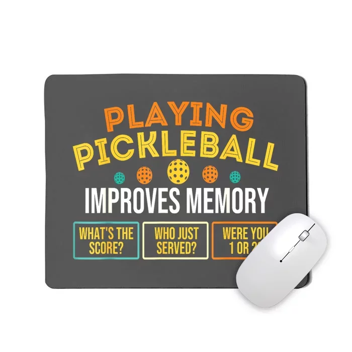 Vintage Playing Pickleball Improves Memory Pickleballers Best Gift Mousepad