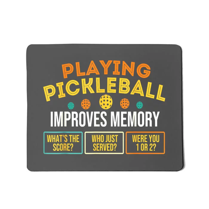 Vintage Playing Pickleball Improves Memory Pickleballers Best Gift Mousepad