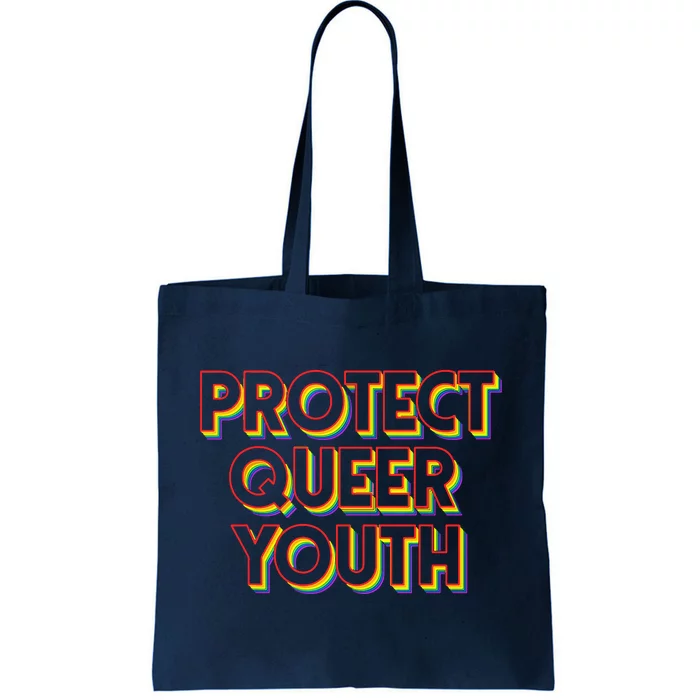 Vintage Protect Queer Rainbow LGBT Rights Pride Tote Bag