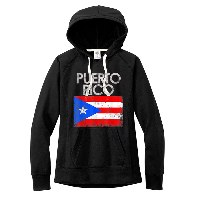 Vintage Puerto Rico Puerto Rican Flag Pride Gift Women's Fleece Hoodie