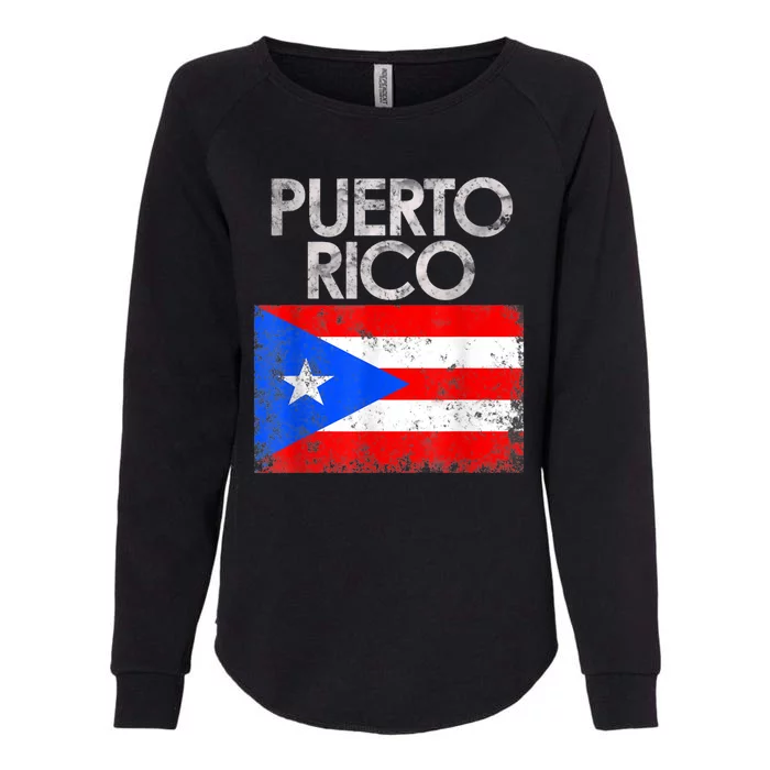 Vintage Puerto Rico Puerto Rican Flag Pride Gift Womens California Wash Sweatshirt