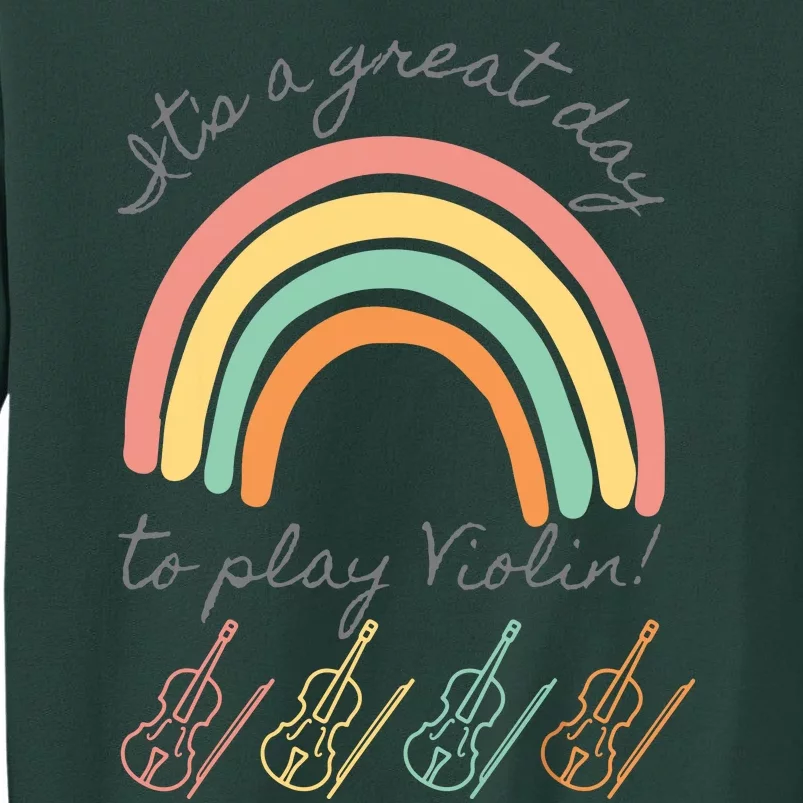 Violin Player Rainbow Design Sweatshirt