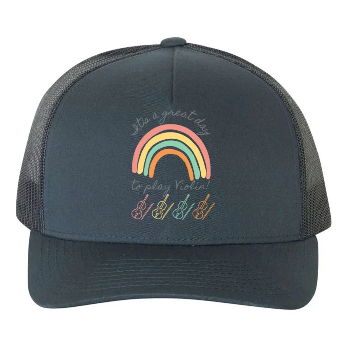 Violin Player Rainbow Design Yupoong Adult 5-Panel Trucker Hat