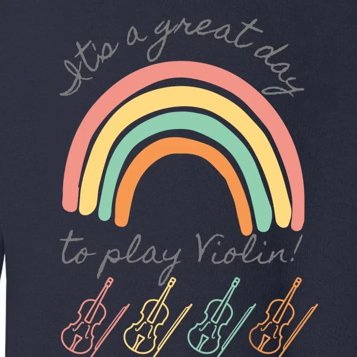 Violin Player Rainbow Design Toddler Sweatshirt