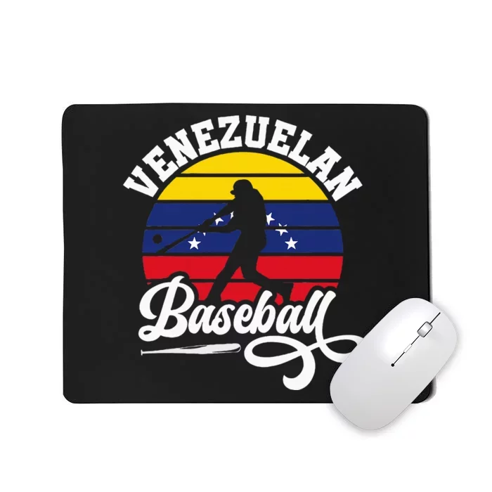 Venezuela Pride Roots Baseball Player Retro Softball Mousepad