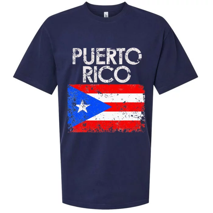 Vintage Puerto Rico Puerto Rican Flag Pride Gift Sueded Cloud Jersey T-Shirt