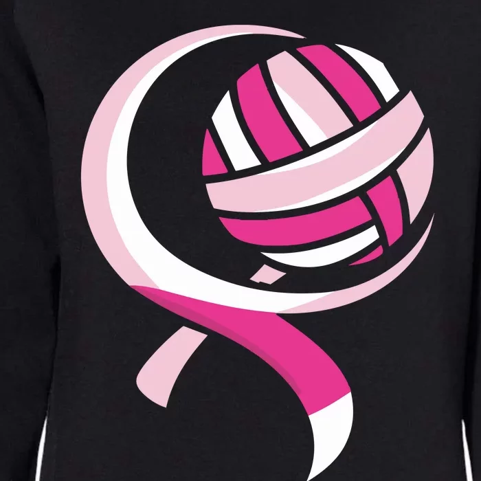 Volleyball Pink Ribbon Cool Breast Cancer Awareness Gifts Womens California Wash Sweatshirt