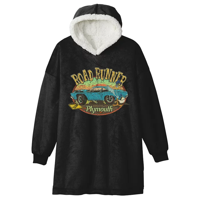 Vintage Plymouth's Road Runner 1968 Classic Car Gift Hooded Wearable Blanket