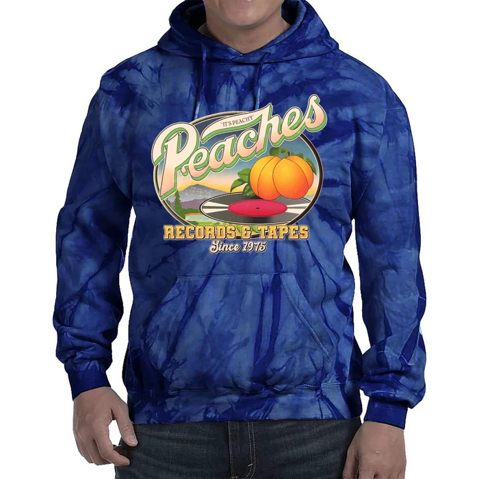 Vintage Peaches Records And Tapes Since 1975 Tie Dye Hoodie