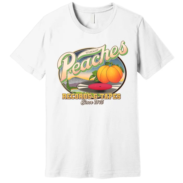 Vintage Peaches Records And Tapes Since 1975 Premium T-Shirt