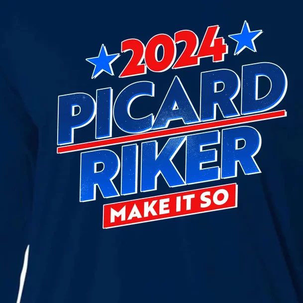 Vote Picard Riker Make It So 2024 Election Cooling Performance Long Sleeve Crew