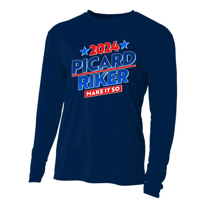 Vote Picard Riker Make It So 2024 Election Cooling Performance Long Sleeve Crew