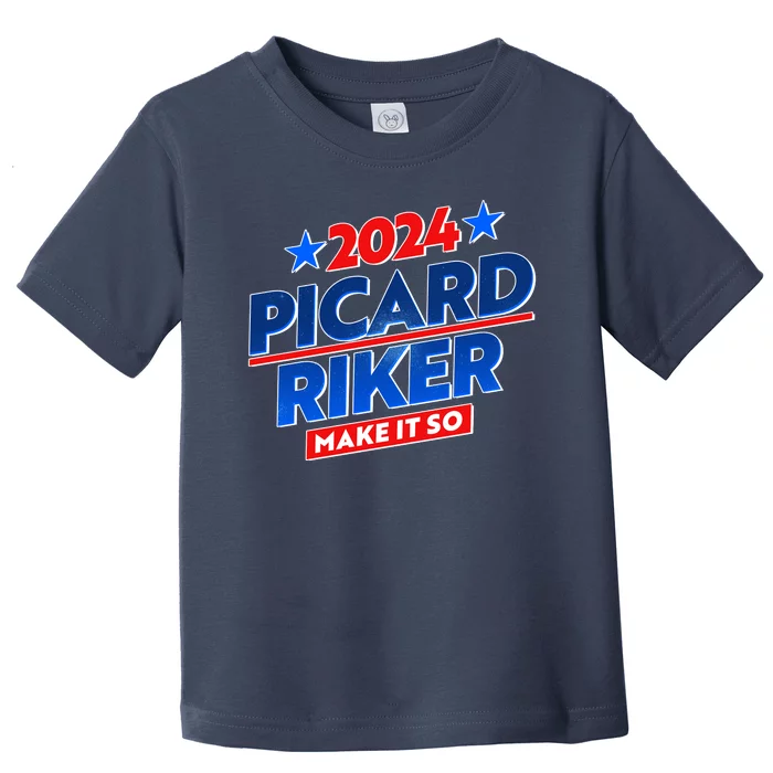 Vote Picard Riker Make It So 2024 Election Toddler T-Shirt