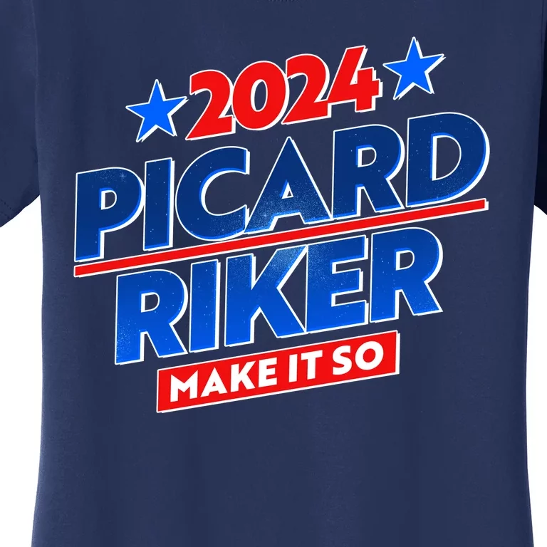 Vote Picard Riker Make It So 2024 Election Women's T-Shirt