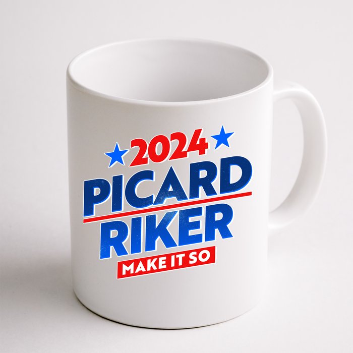 Vote Picard Riker Make It So 2024 Election Front & Back Coffee Mug